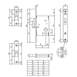 CERRADURA CORREDERA MODELO 701