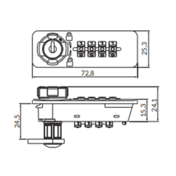 CERRADURA DE COMBINACIONES 8002